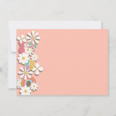 ヒッパイフラワーパワー70s 60s誕生日パーティー招待 招待状 (裏面)