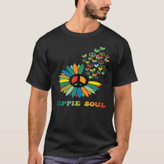 ヒッパイフラワーピースラブハッピーソウル4 Tシャツ