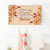 ヒッパイフラワーレトロ70s 30thバースデーバナー 横断幕 (インサイチュ)