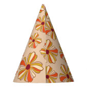 ヒッパイフラワーレトロ70s 30th Birthday パーティーハット (裏面)