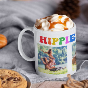 ヒッパイホリデーカスタムレトロ70s写真カラフル コーヒーマグカップ