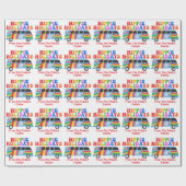 ヒッパイホリデーズカワイイレトロ70sカスタムクリスマス ラッピングペーパー (フラット)