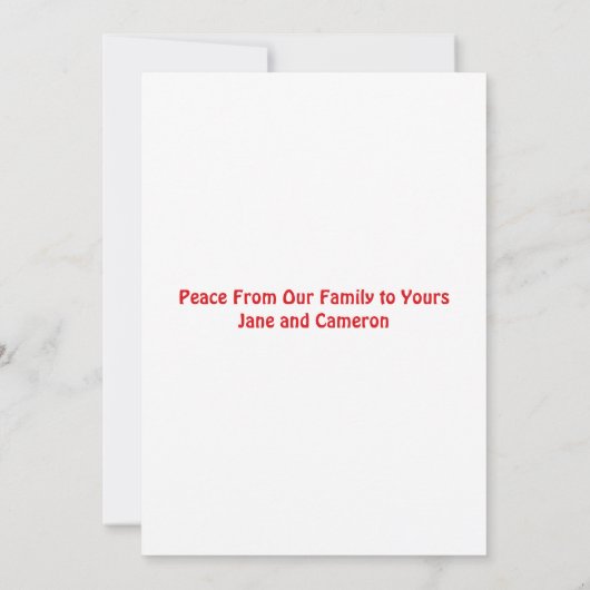 ヒッパイホリデーズカワイイレトロ70sファミリーフォトカード (裏面)