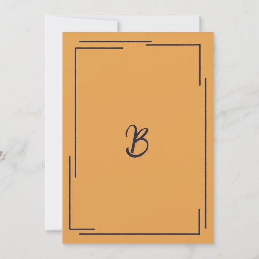 ヒッパイボホウォーター色フローラブライダルシャワー 招待状 (裏面)