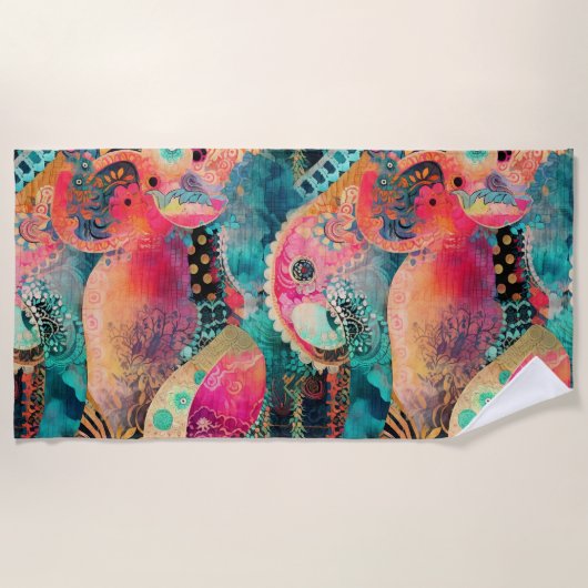 ヒッパイボホビーチタオル ビーチタオル (正面)