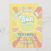 ヒッパイボホベイビーシャワーサンシャインソン 招待状 (正面/裏面)