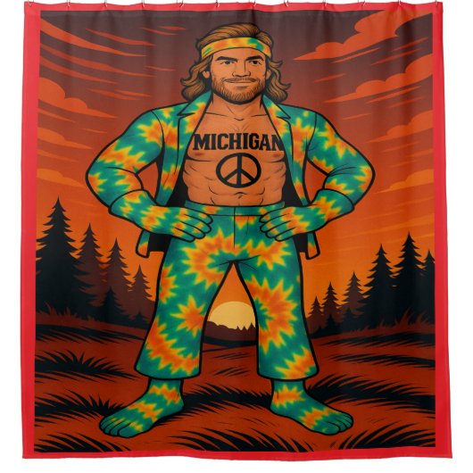 ヒッパイミシガンマン シャワーカーテン (正面)