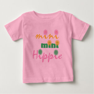 ヒッパイミニヒッピー乳児Tシャツ ベビーTシャツ