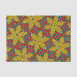 ヒッパイレッドブルーイエローグリーンエスニックトリップ（幻覚体験）のようなフローラ 薄葉紙