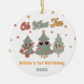 ヒッパイロックンクリスマスツリーグルービー誕生日 セラミックオーナメント (正面)