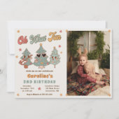 ヒッパイロックンクリスマスツリー誕生日オ何おもしろい 招待状 (正面)