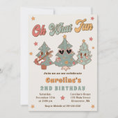 ヒッパイロックンクリスマスツリー誕生日オ何おもしろい 招待状 (正面)