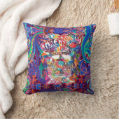 ヒッパイヴァンドリームズホープ平和ラブ絞り染め クッション (ブランケット)