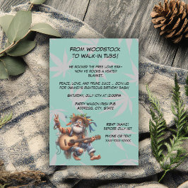 ヒッピおもしろいー誕生日 – グルービーオールドマンパーティー 招待状