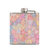 ヒッピカラフルーかわいらしフローラピンクモノグラム フラスク (裏面)