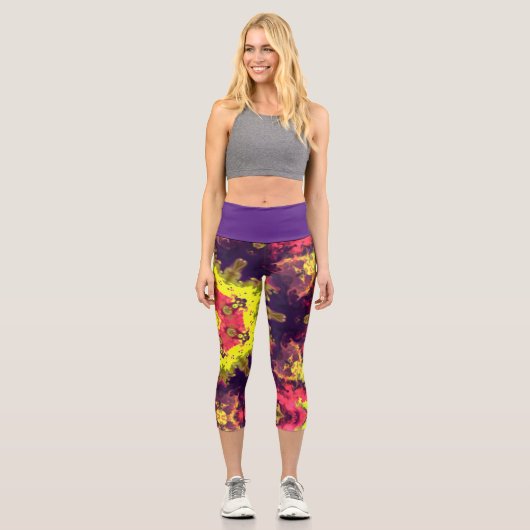 ヒッピサイケデリックーレギンス カプリレギンス (正面)