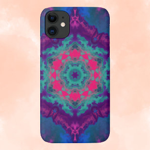ヒッピサイケデリックー・パープル、ブルー、ピンク iPhone 11 ケース