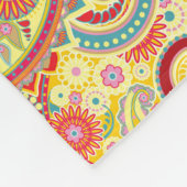 ヒッピトリップ（幻覚体験）のようなーペイズリー フリースブランケット (角)