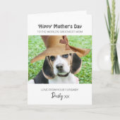 ヒッピパーソナライズされたー母の日犬の母 シーズンカード (正面)