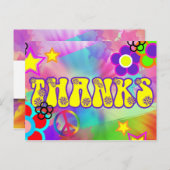 ヒッピレインボレトロサンキューカード ポストカード (正面/裏面)