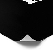 ヒッピーおもしろいお尻ボーンプンダークBG ポスター (角)