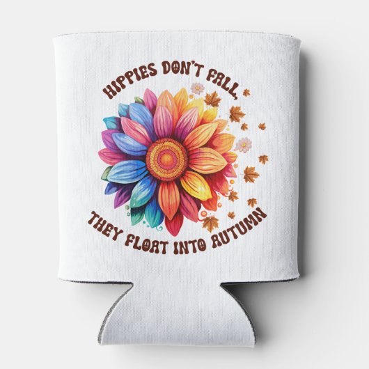 ヒッピーおもしろいス引用文ひまわり秋 缶クーラー (裏面)