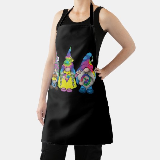 ヒッピーおもしろい格言ピースサイン格言愛好家の男性を見る エプロン (インサイチュ)