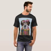 ヒッピーなセントバーナード Tシャツ (正面フル)