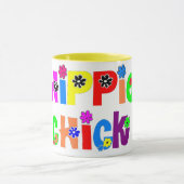 ヒッピーのひよこのマグ マグカップ (中央)