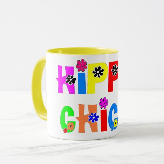 ヒッピーのひよこのマグ マグカップ (正面左)