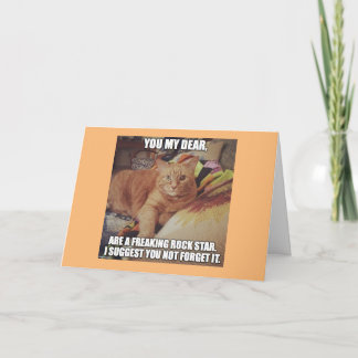 ヒッピーのひよこのロックスターのバースデー・カード カード
