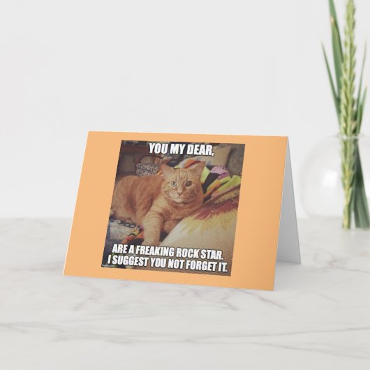 ヒッピーのひよこのロックスターのバースデー・カード カード (正面)