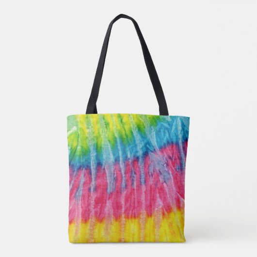 ヒッピーのひよこの平和絞り染め トートバッグ (裏面)