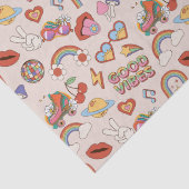 ヒッピーのアイコンパターン 薄葉紙 (詳細)