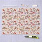 ヒッピーのアイコンパターン 薄葉紙 (クラフト)