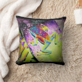 ヒッピーのカエル クッション (ブランケット)