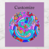 ヒッピーのグルービーラベンダーサンダー_Cove ワインラベル (シングルラベル)