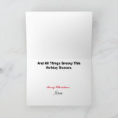 ヒッピーのグループGroovyクリスマスカード カード (内部)