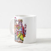 ヒッピーのサンタカップル コーヒーマグカップ (正面左)