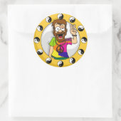 ヒッピーのシール ラウンドシール (バッグ)