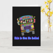 ヒッピーのスクールバス カード (黄色い花)