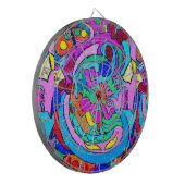 ヒッピーのスタイルの多彩な投げ矢のboart ダーツボード (正面左)