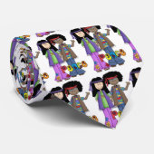 ヒッピーのフラワーチャイルドの六十年代のタイ ネクタイ (ロール)