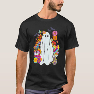 ヒッピーの幽霊 60年代 70年代 ビブラ Retro Halloween Tシャツ