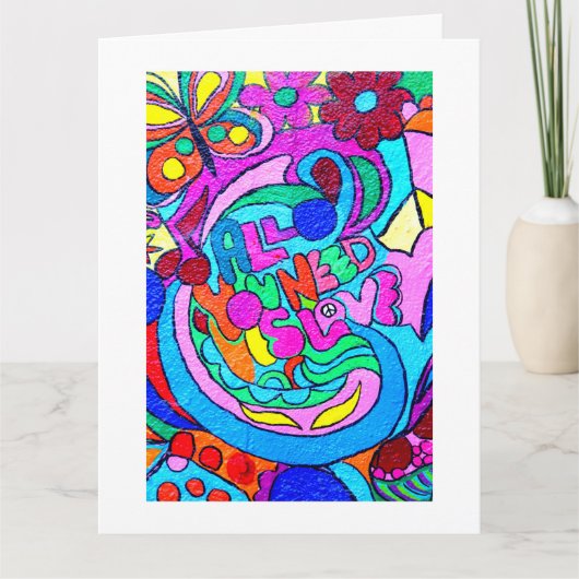 ヒッピーの溝のような平和と愛 カード (正面)