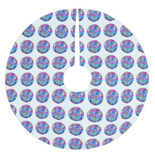 ヒッピーの溝深い愛の輪 ブラッシュドポリエステルツリースカート (正面)