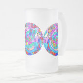 ヒッピーの溝深い愛 フロストグラスビールジョッキ (正面右)