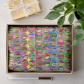 ヒッピーの絞り染め平和パターンの切り離し 薄葉紙 (ギフト)