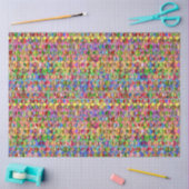 ヒッピーの絞り染め平和パターンの切り離し 薄葉紙 (クラフト)