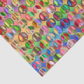 ヒッピーの絞り染め平和パターンの切り離し 薄葉紙 (詳細)